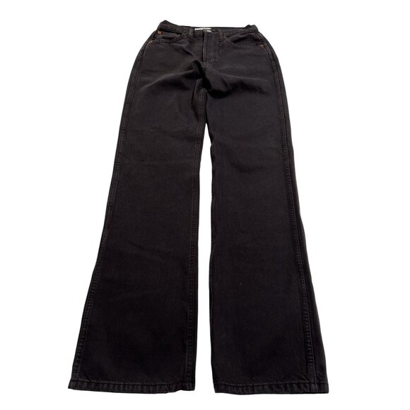 Re/Done 90s High Rise Loose Jeans in Black - Picture 1 of 7